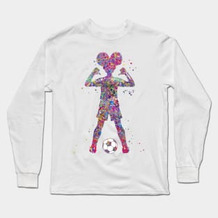 Girl Soccer Player Long Sleeve T-Shirt